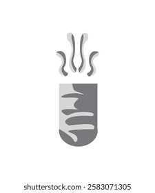 illustration of a drinking container containing hot water