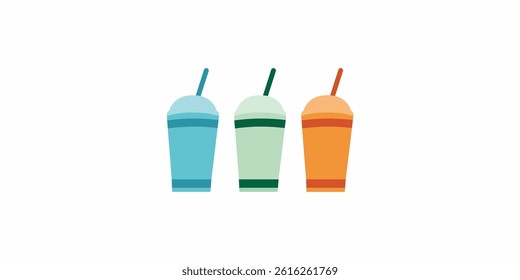 illustration of a drinking cup with a straw