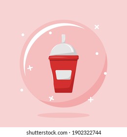 illustration of a drinking glass design in a bubble
