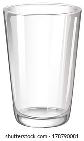 Illustration of a drinking glass on a white background