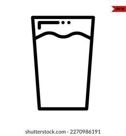 illustration of drinking water line icon 