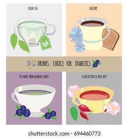 illustration drinks: choice for diabetics