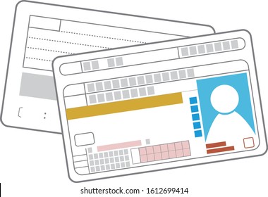 Ilustración de la licencia de conducir
