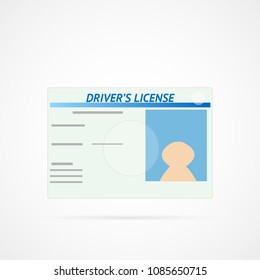 Illustration of a driver's license isolated on a white background.