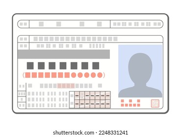 Ilustración de un certificado de registro de conducción