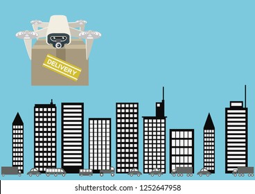 Illustration of Drone.
A drone clip art flying in the sky.
An illustration of a future machine.