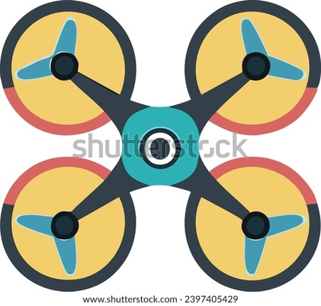 illustration of a drone in color