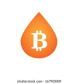 Illustration of a drop with a bitcoin icon