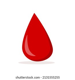 illustration of a drop of red blood falling