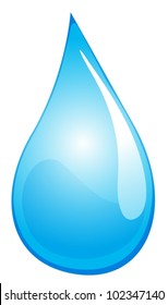 Illustration of a drop of water