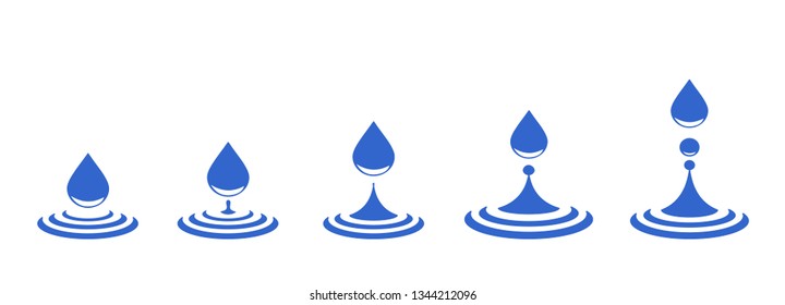 illustration of drops falling in the water