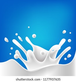 Illustration drops milk