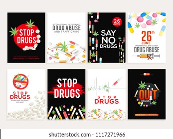 Illustration Drug Abusing Concept Poster Template Stock Vector (Royalty ...