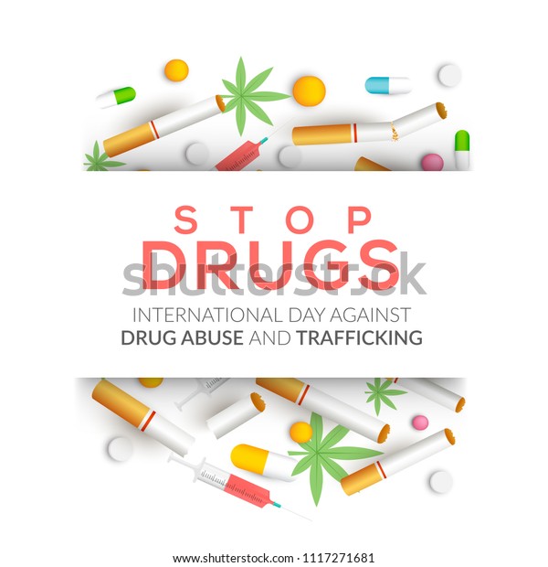 Illustration Drug Abusing Concept Poster Template Stock Vector (Royalty ...