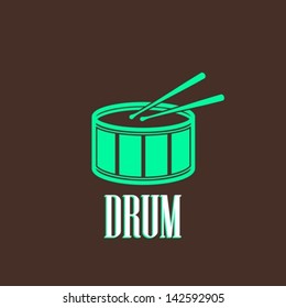 illustration with a drum