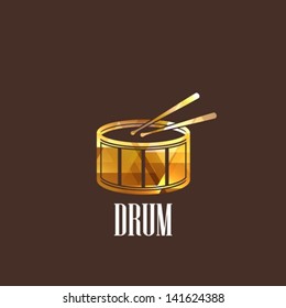 illustration with drum icon