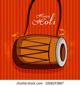 Illustration of drum for the indian festival holi