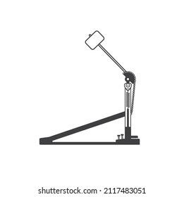 illustration of drum pedal, vector art.