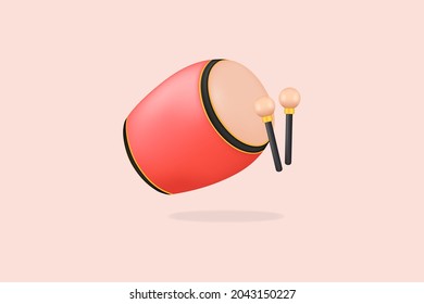 illustration of drums commonly found in mosques where Muslims worship