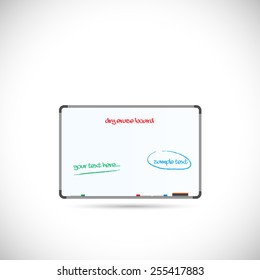 Illustration Of A Dry Erase Board Isolated On A White Background.