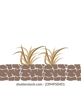 Illustration of Dry Plants or Environmental Drought Problems