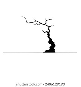 illustration of a dry tree without leaves
