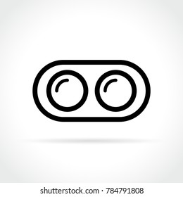 Illustration Of Dual Camera Icon On White Background