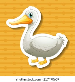 Ilustración de un pato con fondo