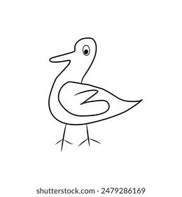 illustration of a duck made by children learning to draw