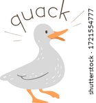Illustration of a Duck Making a Quacking Sound