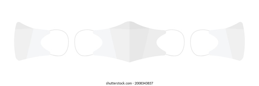 An illustration of duckbill mask. A vector of duckbill mask. Health product. Virus protection.