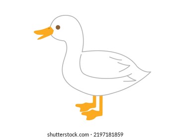 Ilustración de patos y gansos.