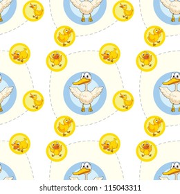 illustration of a ducks on a white background