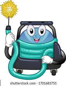 Illustration Of A Duct Cleaner Machine Mascot For Duct And Vent Cleaning