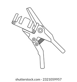 It is an illustration of the duct cutter knife.