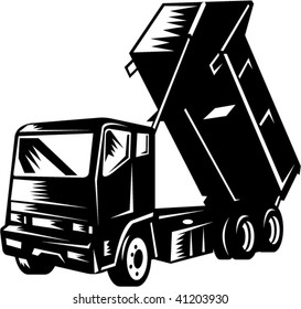 Illustration Dump Truck Isolated On White Stock Vector (royalty Free 