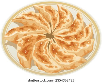 
It is an illustration of dumplings.