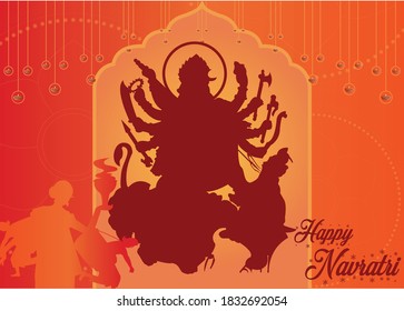 illustration durga puja, navratri vector background