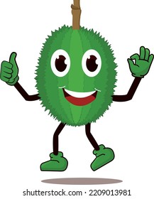 illustration of durian fruit vector funny characters