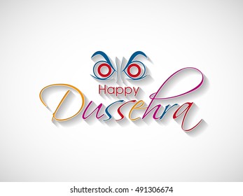 Illustration of Dussehra for the celebration of Hindu community festival.