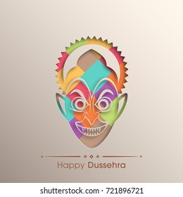 Illustration of Dussehra for the celebration of Hindu community festival.