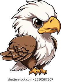 Ilustración Águila de dibujos animados 2d para pegatina