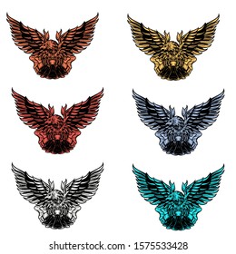 illustration of eagle designs suitable for printing t-shirts, posters, tattoos and much more