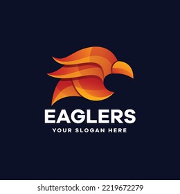 Illustration Eagle Gradient Logo Template