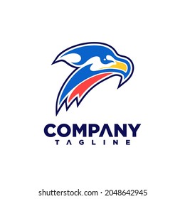 Illustration eagle head animal design vector