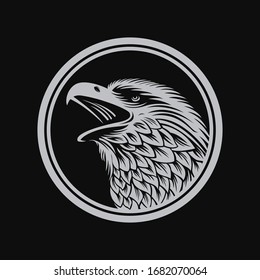 Illustration Eagle head logo, creative design.