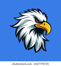 Illustration of an eagle mascot with a sharp gaze