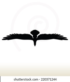 illustration of eagle silhouette isolated on white background
