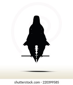 illustration of eagle silhouette isolated on white background