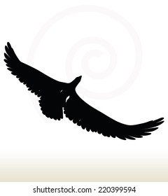 illustration of eagle silhouette isolated on white background